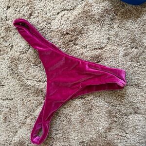 Pink Velvet Bikini Bottom